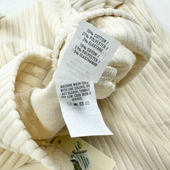 Aerie Womens Groove On Velour Velvet High Waist Flare Pant Large Ivory - Picture 10 of 14